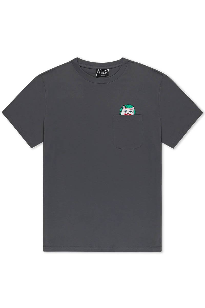 RIPNDIP (リップンディップ) WHY SO NERMAL? POCKET TEE - Charcoal