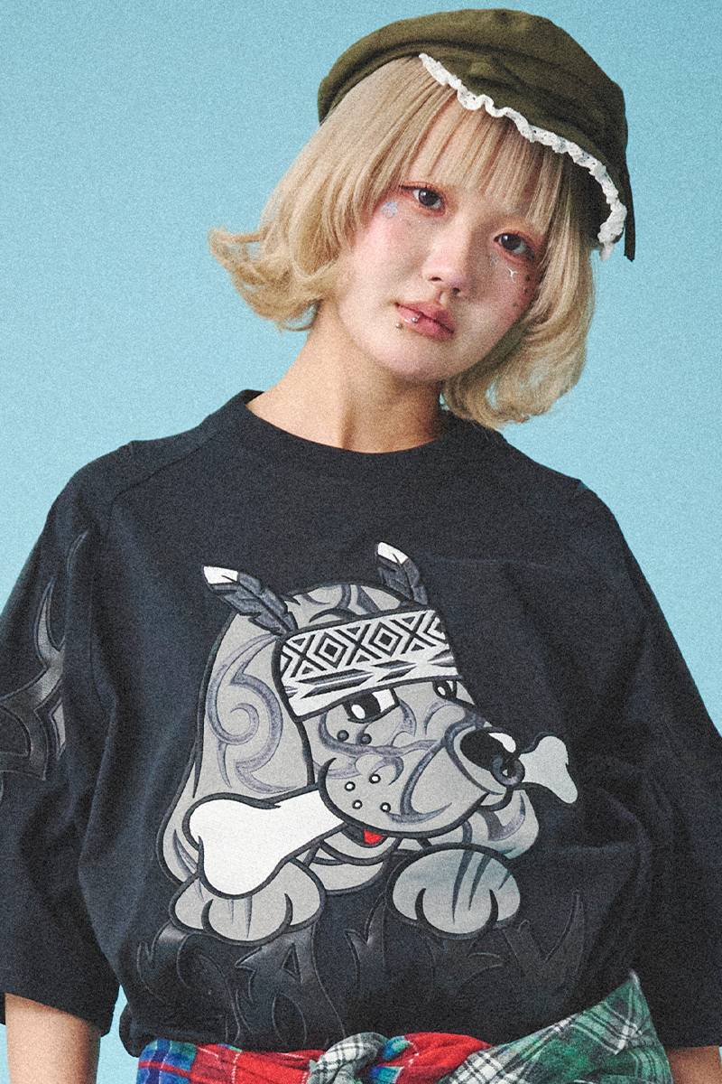 GALFY (ガルフィー) 部族長Tシャツ - Black