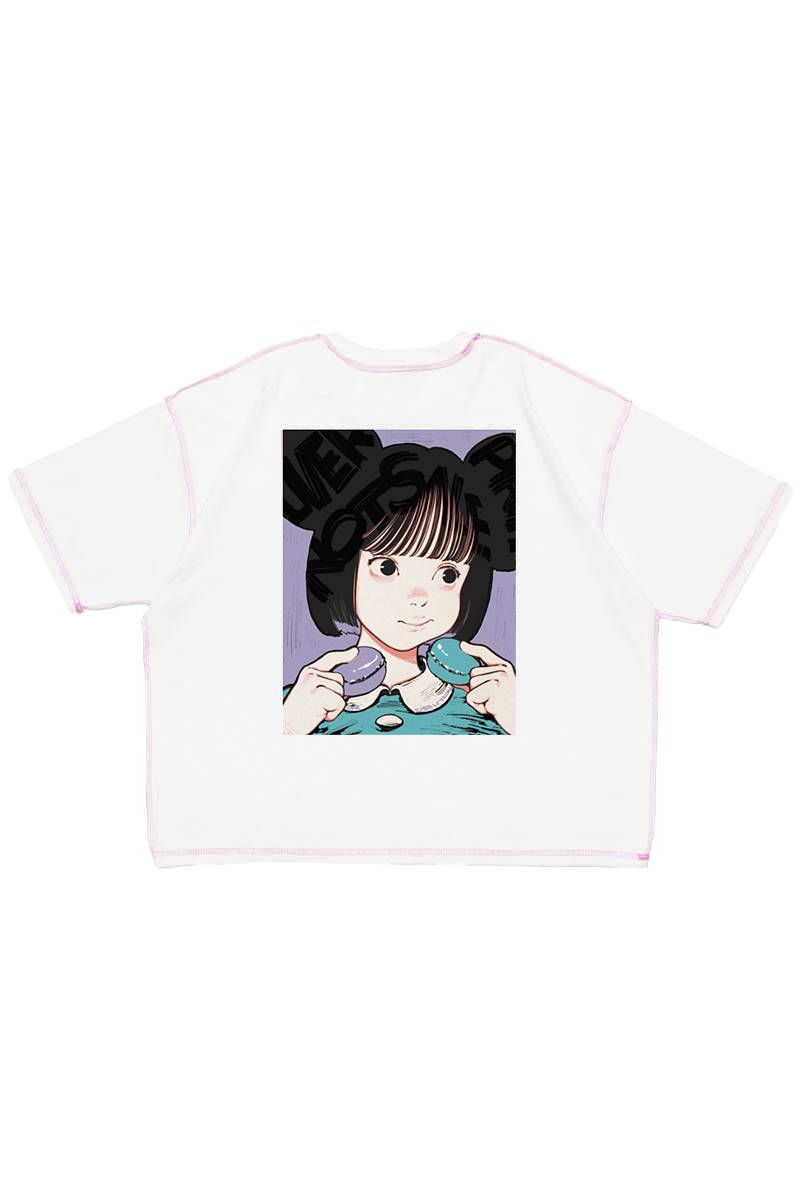 【お問い合わせ商品】over print POP ART Tee Ver:22 GLOW IN THE DARK - White