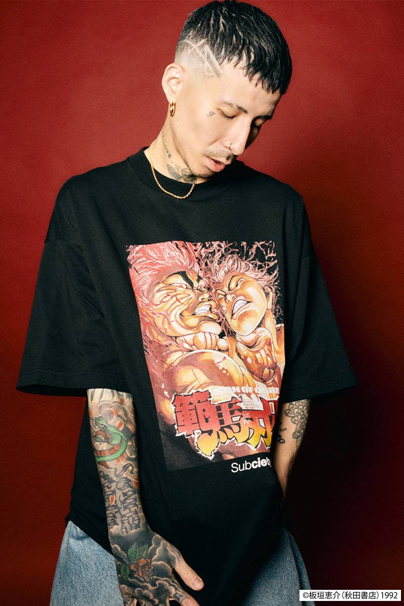 【予約商品】刃牙 × Subciety(サブサエティ)　Yujiro & Baki quarrel tee