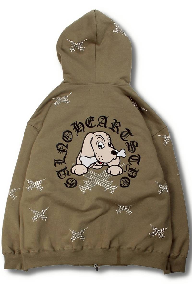 【予約商品】GALFY(ガルフィー)ピカピカ注射器犬パーカー - Khaki
