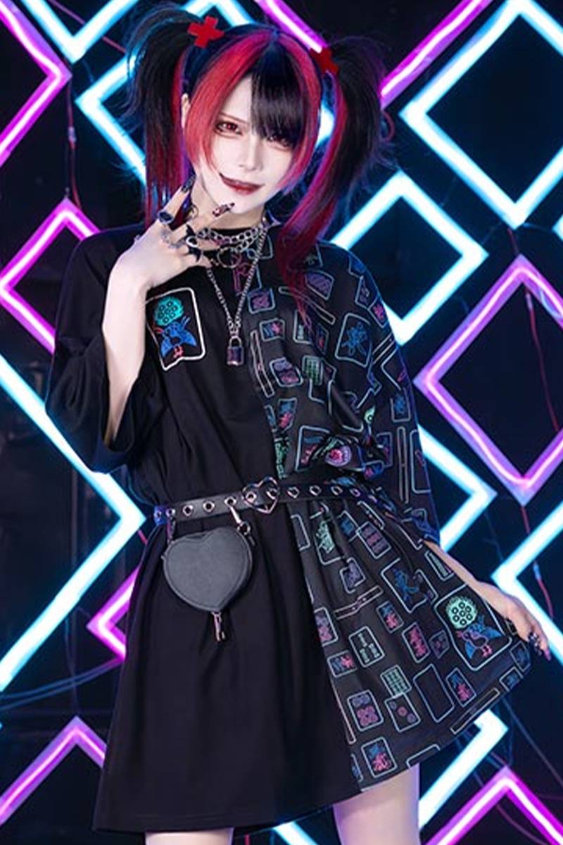 LISTEN FLAVOR (リッスン・フレーバー) 麻雀切替トップス - Black