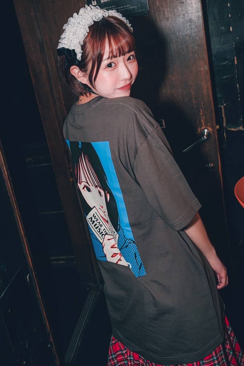 【ゲキクロ限定】over print (オーバープリント)×GEKIROCK　TICKET Tee -  Blue×Chacoal