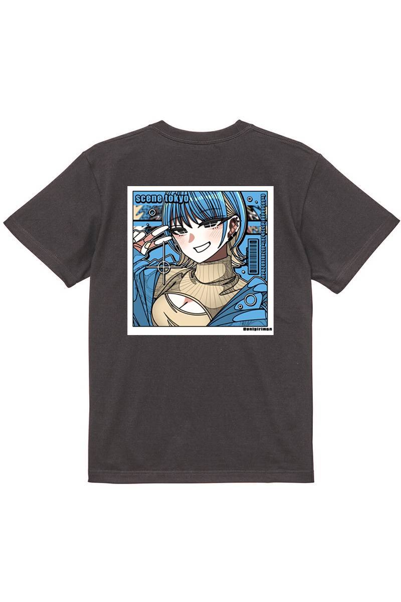 SCENE TOKYO (シーントウキョウ) piece girl Tee - Chacoal
