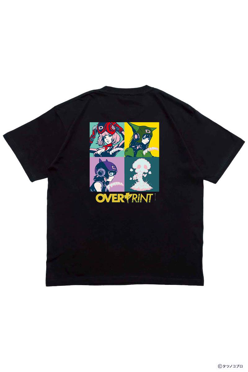 over print (オーバー・プリント) Yatterman Tee_ドロンボー一味B - Black