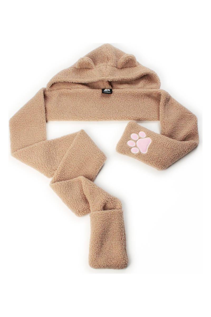 【予約商品】GALFY（ガルフィー）犬毛フードマフラー - BEIGE