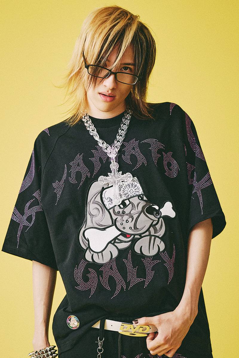 GALFY (ガルフィー) ピカピカ族Tシャツ - Black