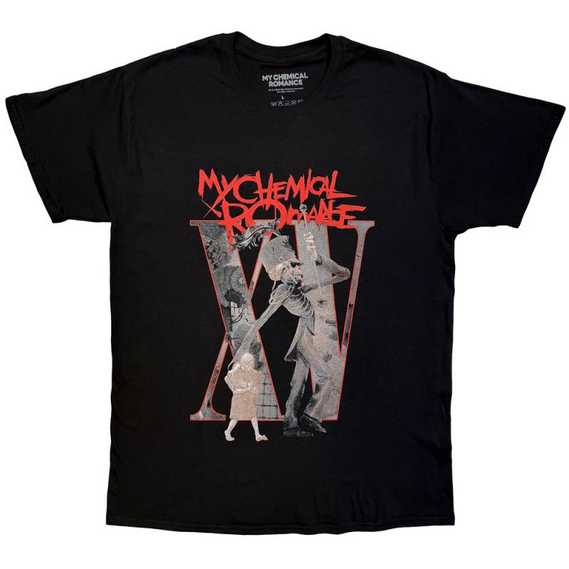 【予約商品】MY CHEMICAL ROMANCE バンドTシャツ ユニセックス: XV Parade Fill (Black)