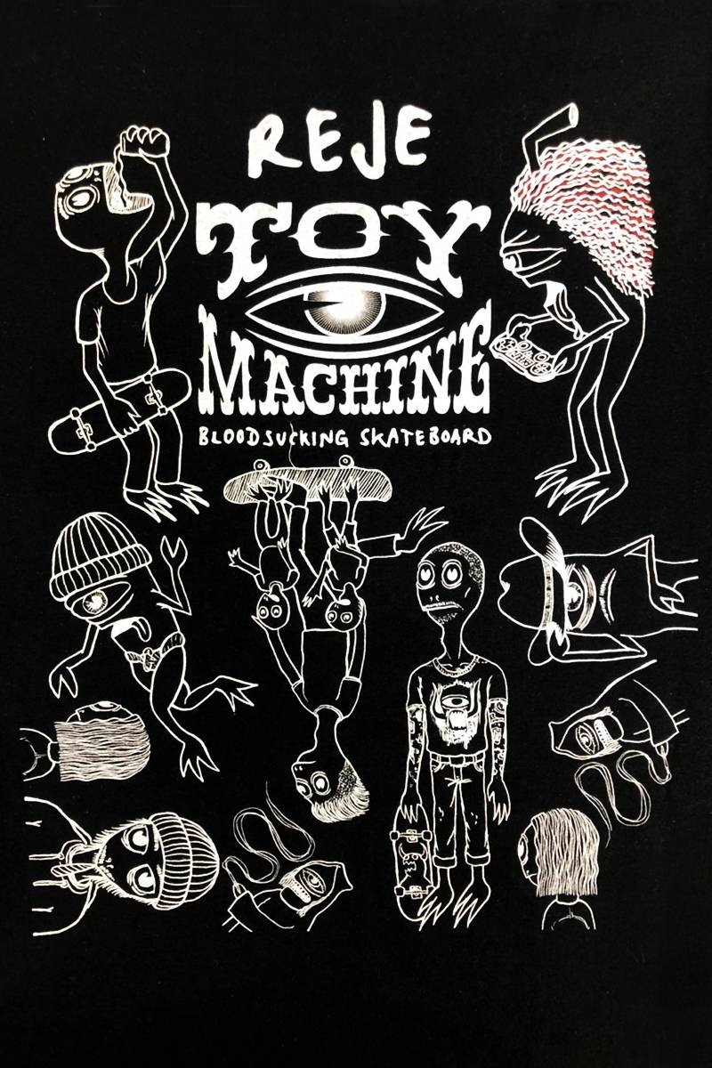 ロックファッション バンドグッズのgekirock Clothing 予約商品 れじぇくん Toy Machine コラボ Tシャツ Black