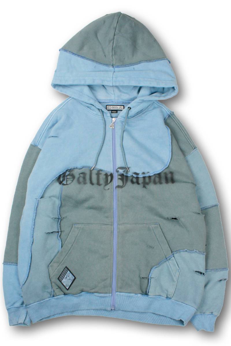 予約商品】GALFY(ガルフィー) ツギハギゾンビパーカー - BLUE 予約商品】GALFY(ガルフィー) ツギハギゾンビパーカー - BLUE