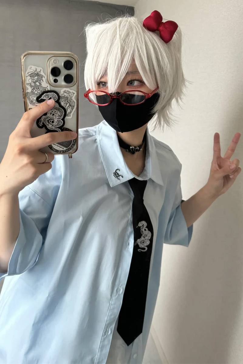 gibous (ギボス) scorpion short sleeve shirt blue