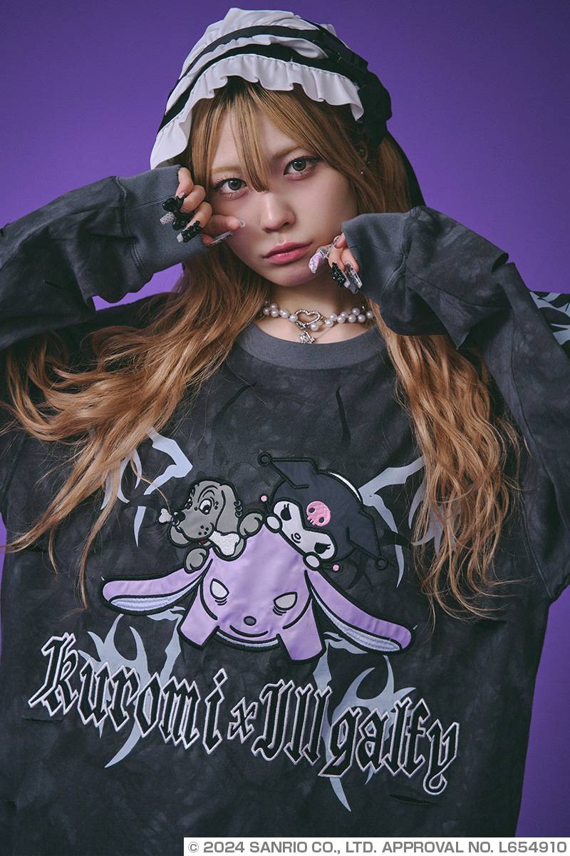 クロミ×GALFY(ガルフィー) イルガルフィームラ染めロンTee クロミ×GALFY(ガルフィー) イルガルフィームラ染めロンTee