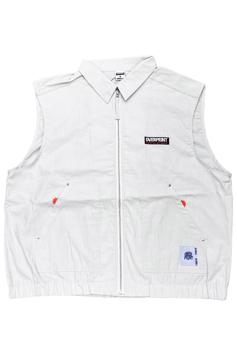 over print (オーバープリント) WORK VEST - Ivory