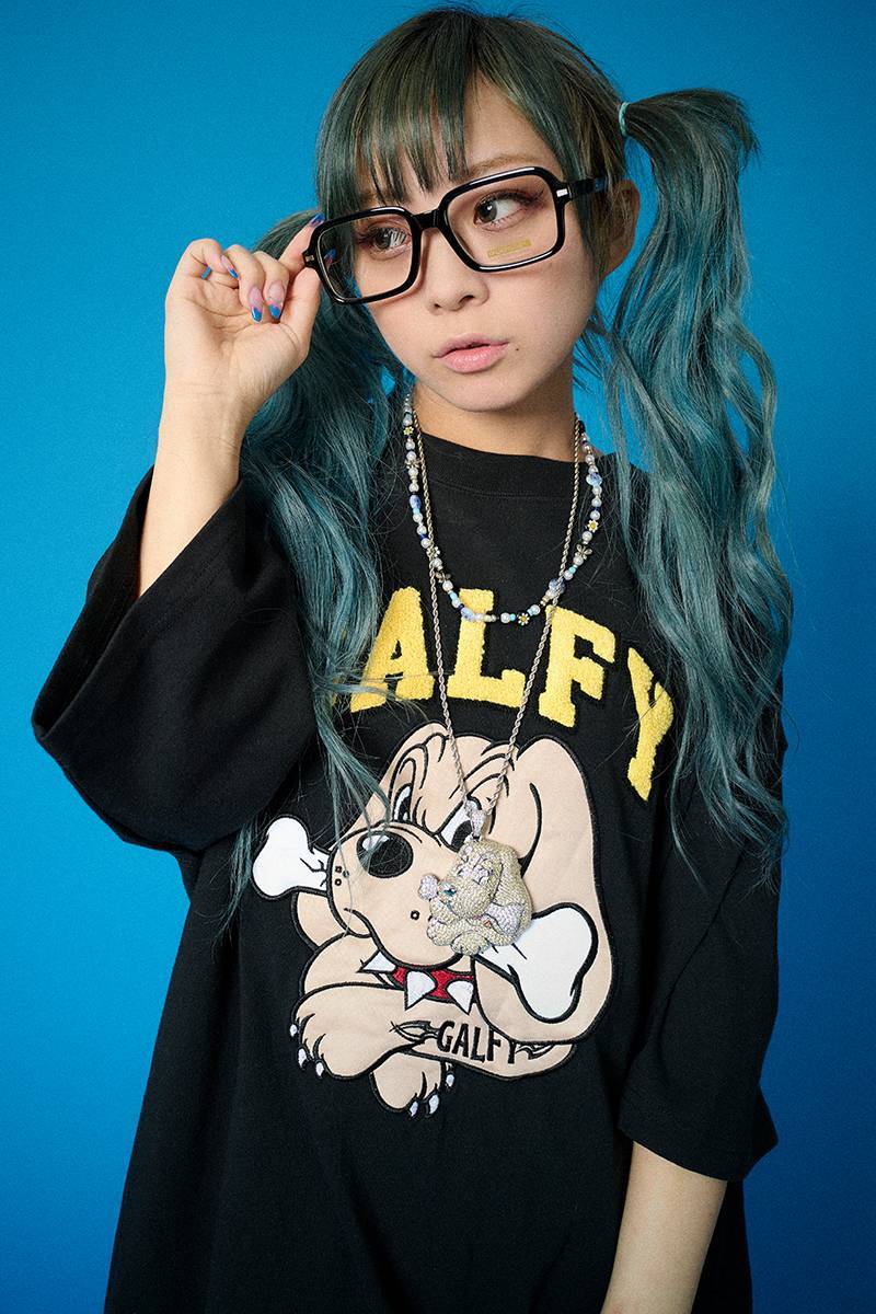 GALFY (ガルフィー) わんわん大学Tee 夏 BLACK