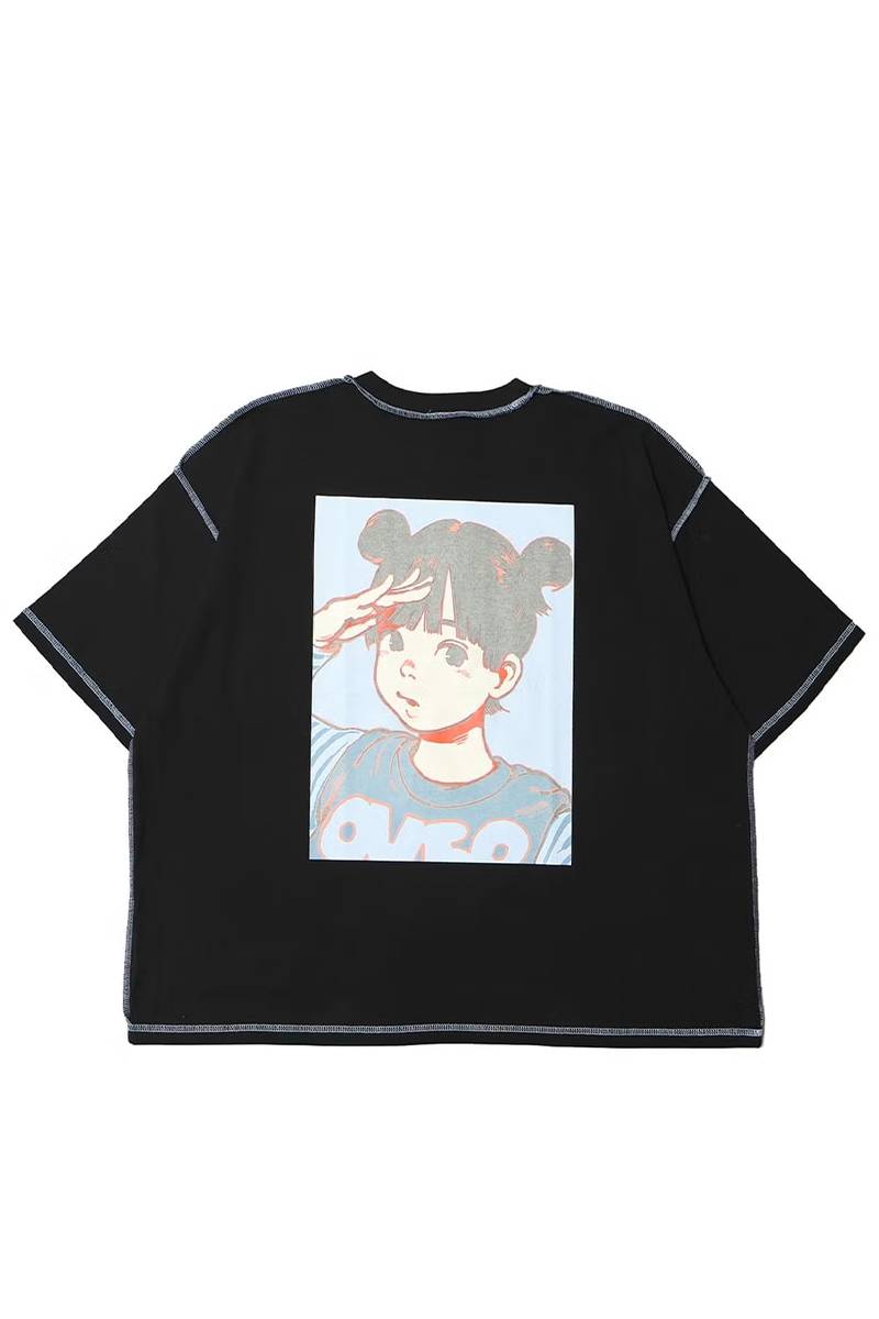 【お問い合わせ商品】over print POP ART Tee Ver:19 GLOW IN THE DARK - Black