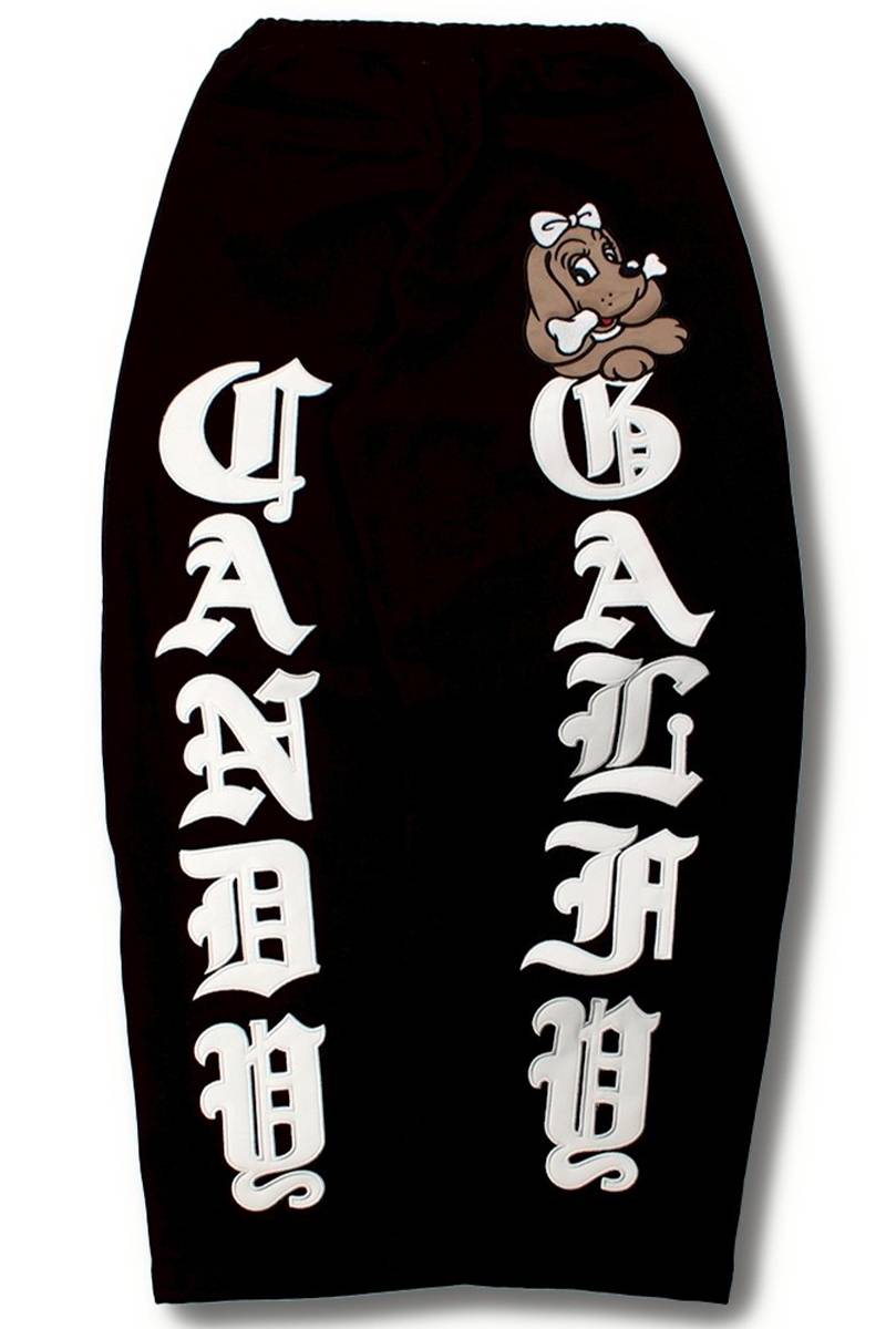 【予約商品】GALFY(ガルフィー)エンジェルギャルスウェットパンツ - Black