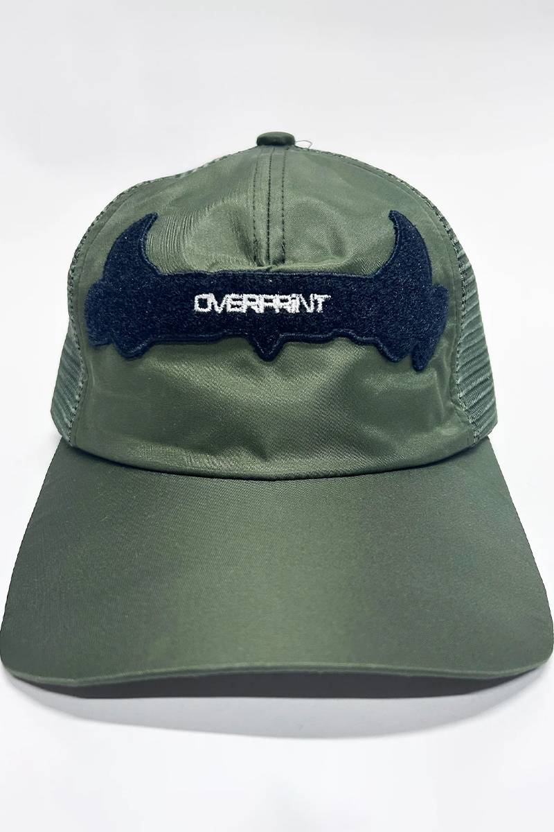 over print (オーバープリント) Satan mesh CAP - Olive