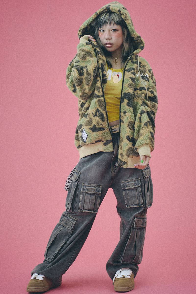GALFY (ガルフィー) ガルフィーカモボアパーカー BEIGE / ロック GALFY (ガルフィー) ガルフィーカモボアパーカー BEIGE / ロック