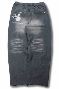 【予約商品】GALFY(ガルフィー)用無しワイドスウェットパンツ - Ink Black