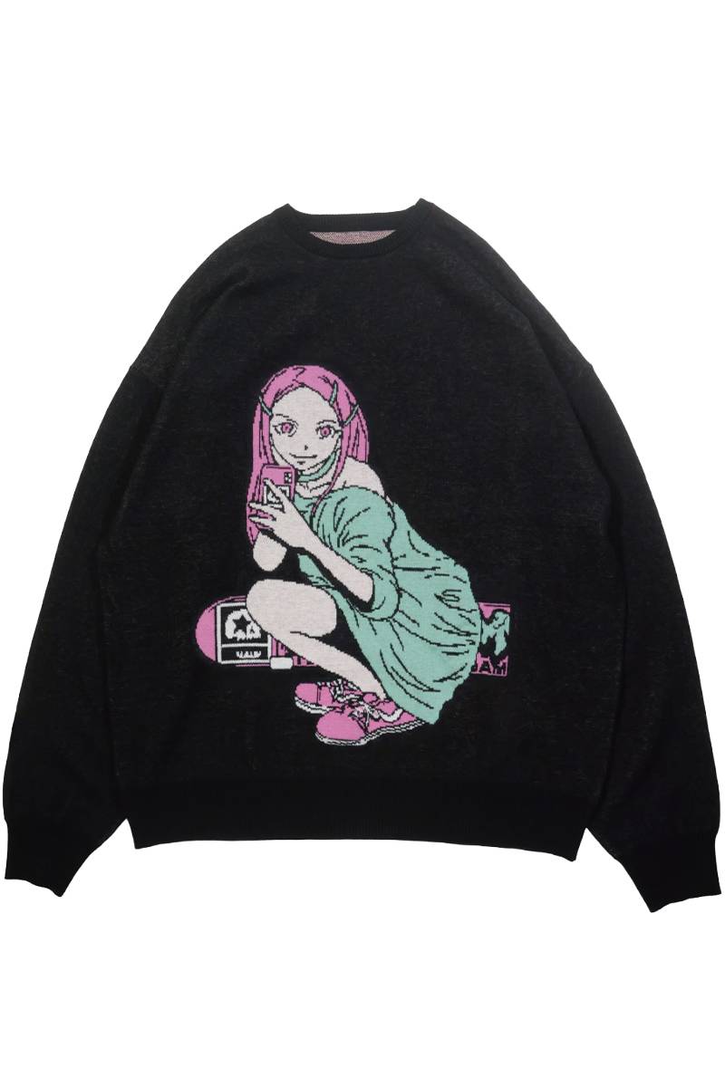 交響詩篇エウレカセブン x MAGICAL MOSH MISFITS(マジカルモッシュミスフィッツ) SWEATER - ANEMONE