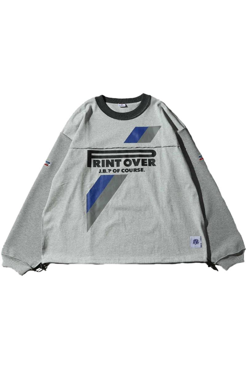 over print (オーバープリント) SUCKER GAME SHIRTS(JERSEY) - Ash Heather Gray