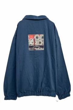 over print (オーバープリント) × GEKIROCK CLOTHING Aurora Patchwork Coach Jacket BLUE