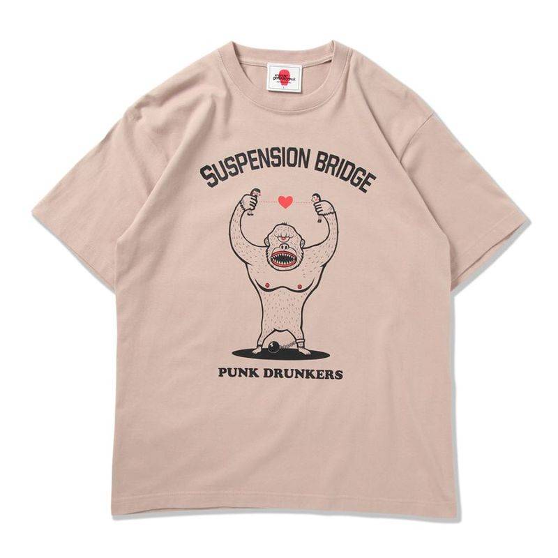 【予約商品】PUNK DRUNKERS (パンク・ドランカーズ) 吊り橋効果TEE - S.PINK