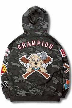 【予約商品】GALFY(ガルフィー)復活わんわん大学パーカー - Camo
