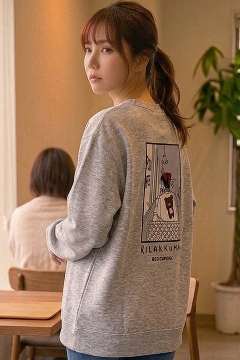 リラックマ×Red Cap Girl (レッド・キャップ・ガール) コラボ・ダンボールC/N - Ash Gray