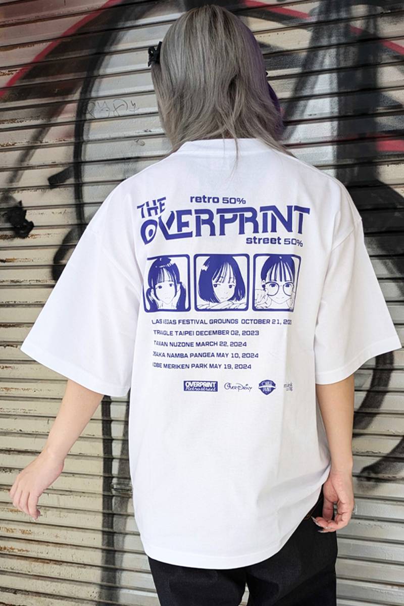 over print (オーバープリント) 3piece band Tee WHITE