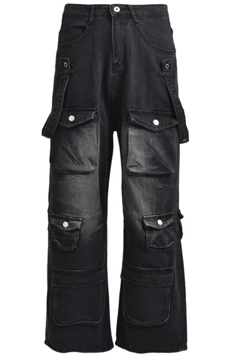 BLXCK Tokyo(ブラック・トーキョー) Strap Wide Denim Pants