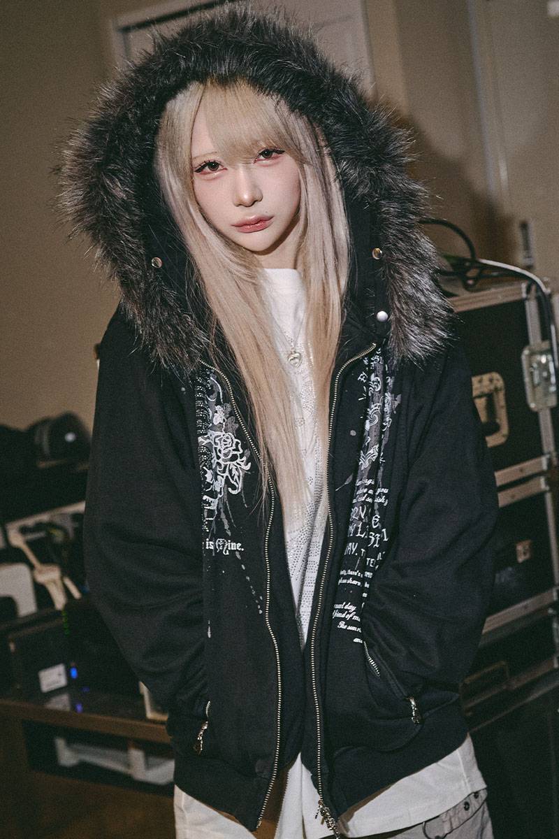 GALFY（ガルフィー）ギラツキ☆FUR PK - BLACK