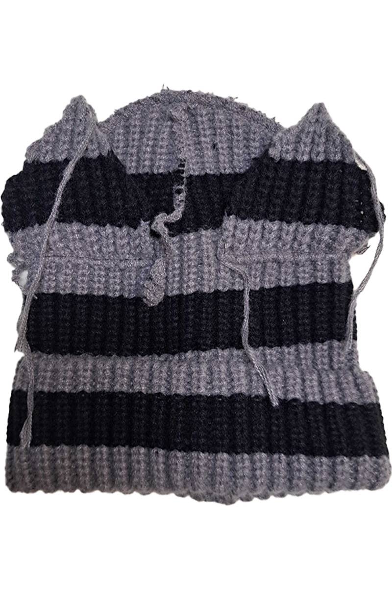 PSYCHO NATION(サイコ・ネーション) 耳付きニットCAP - Gray