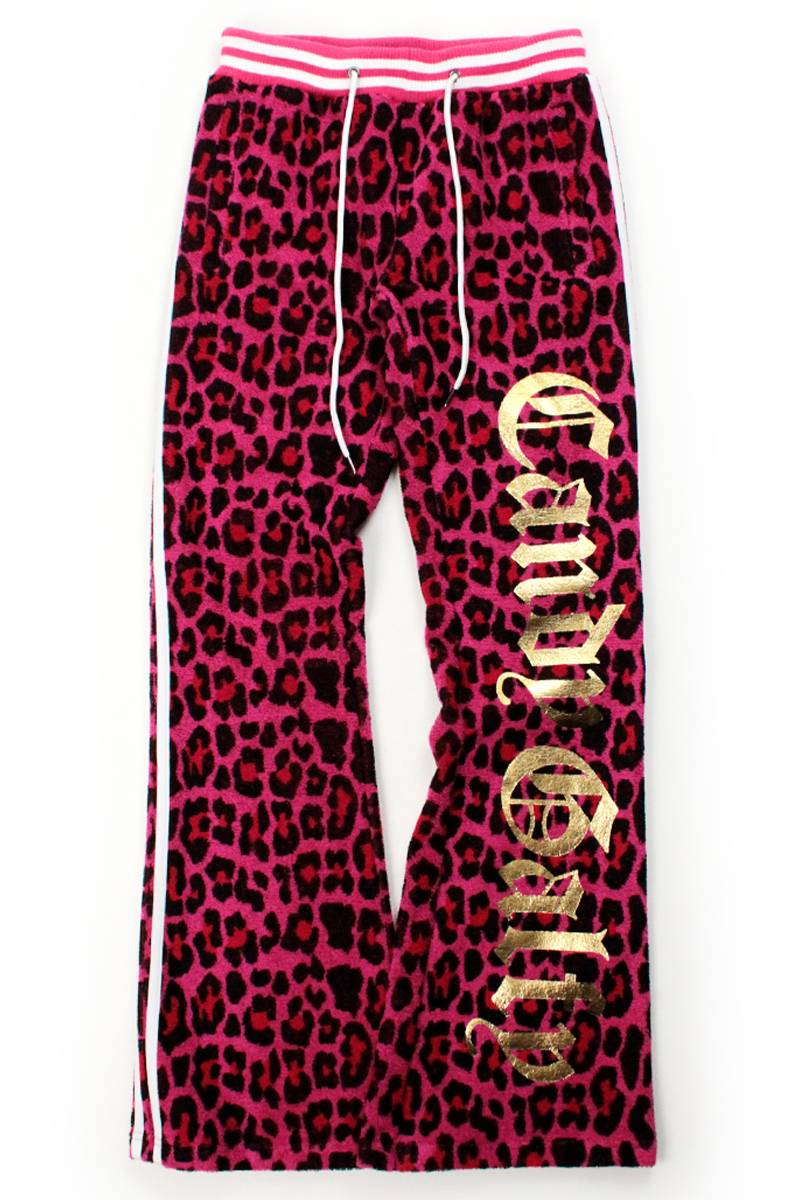 【予約商品】GALFY(ガルフィー)ガラ悪GALジャージパンツ - Pink Leo
