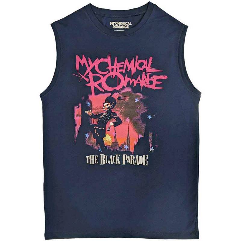 【予約商品】MY CHEMICAL ROMANCE Unisex Tank バンドTシャツ: March (Navy Blue)