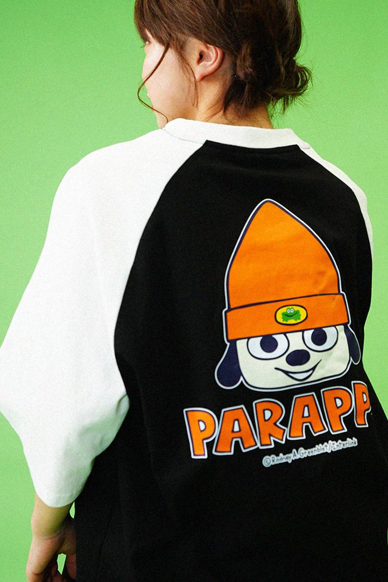 パラッパラッパー プリントラグラン半袖 TEE - Black