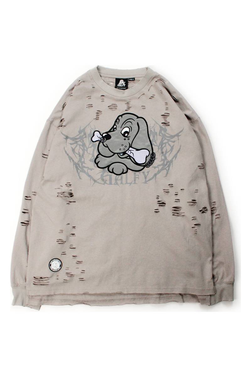 【予約商品】GALFY（ガルフィー）大ダメージロンTEE - ASH