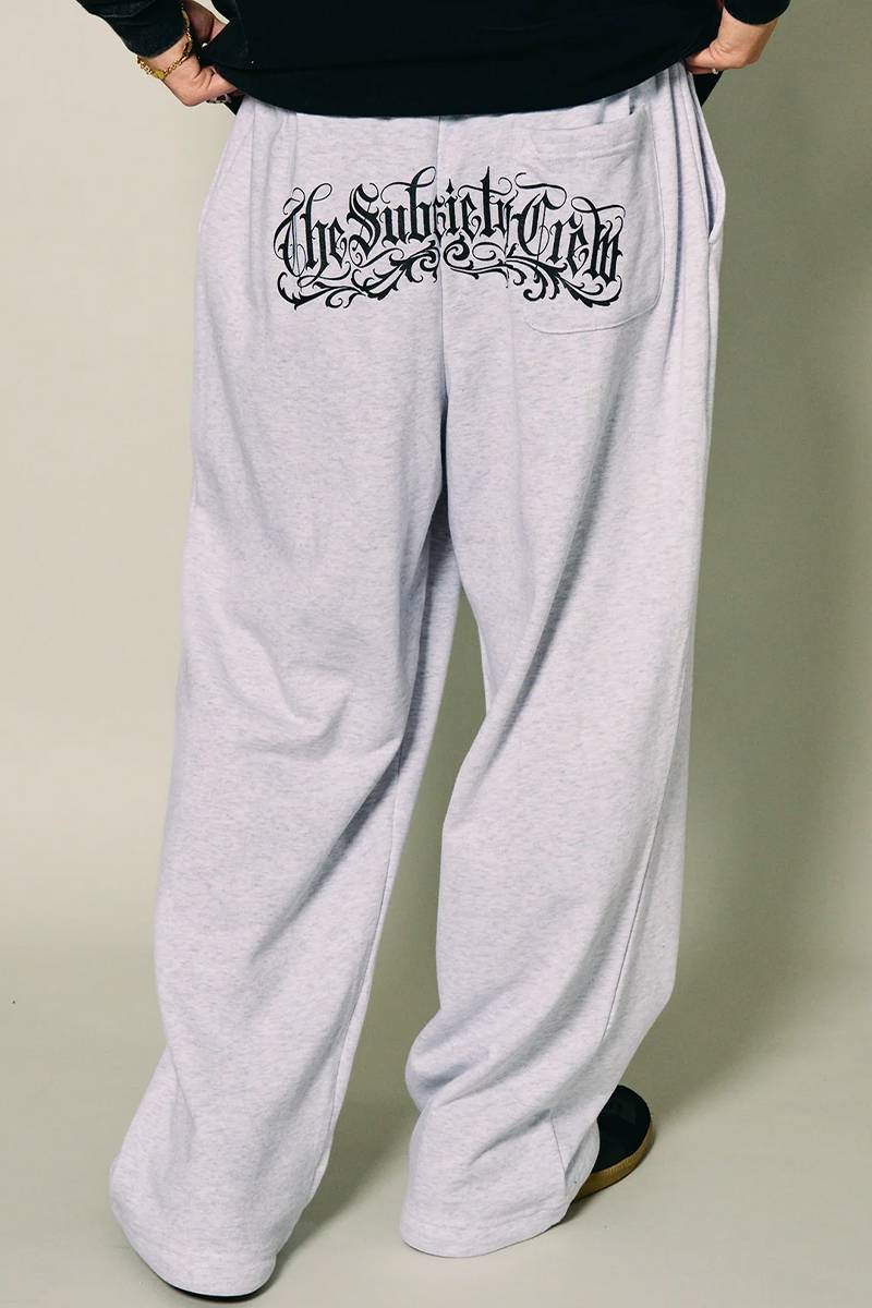 Subciety(サブサエティ)  Wide sweatpants - Ash