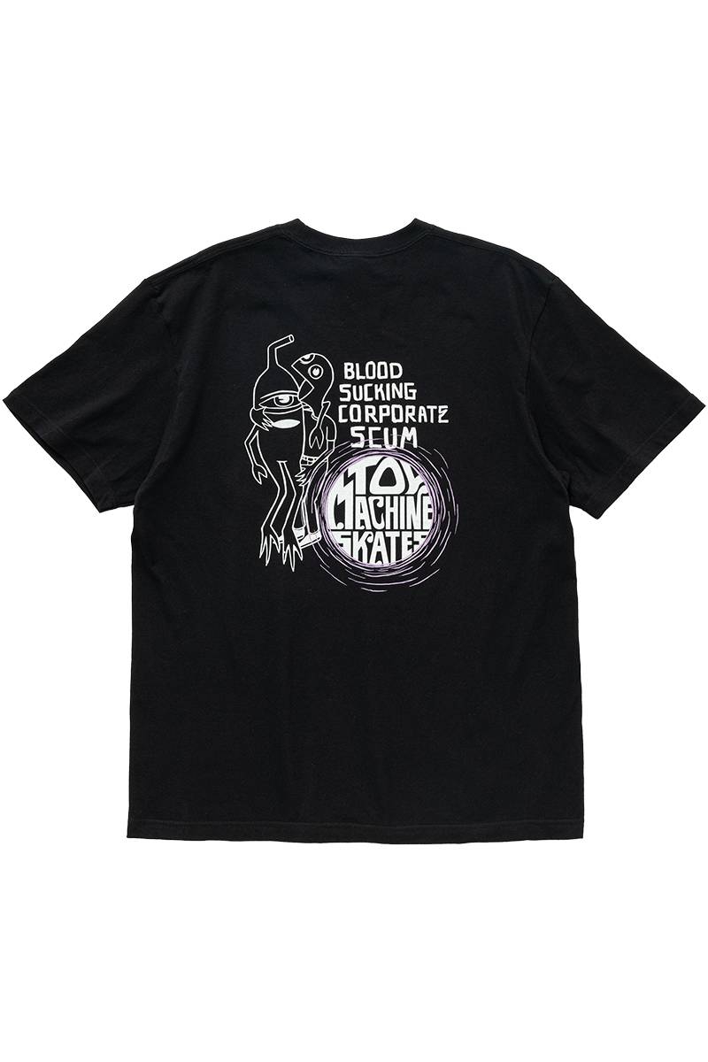 TOY MACHINE (トイマシーン) SCUM SS TEE - Black