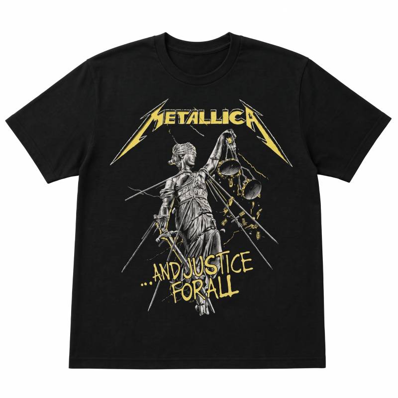 【予約商品】METALLICA バンドTシャツ ユニセックス: And Justice For All Tracks (Black) (Back Print)