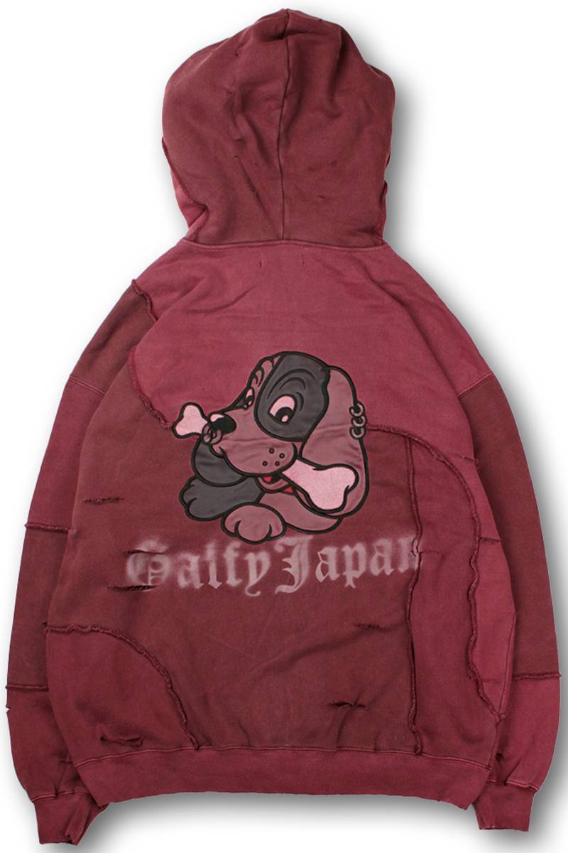 GALFY(ガルフィー) ツギハギゾンビパーカー - WINE