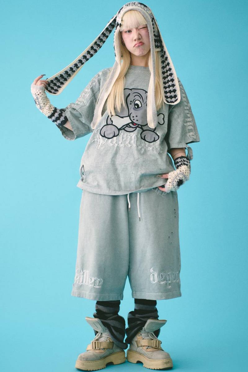 GALFY(ガルフィー) 病みに染まりしショートパンツ L.GRAY GALFY(ガルフィー) 病みに染まりしショートパンツ L.GRAY