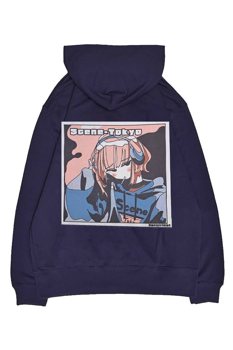 SCENE TOKYO (シーントウキョウ) headphone girl hoodie - Navy