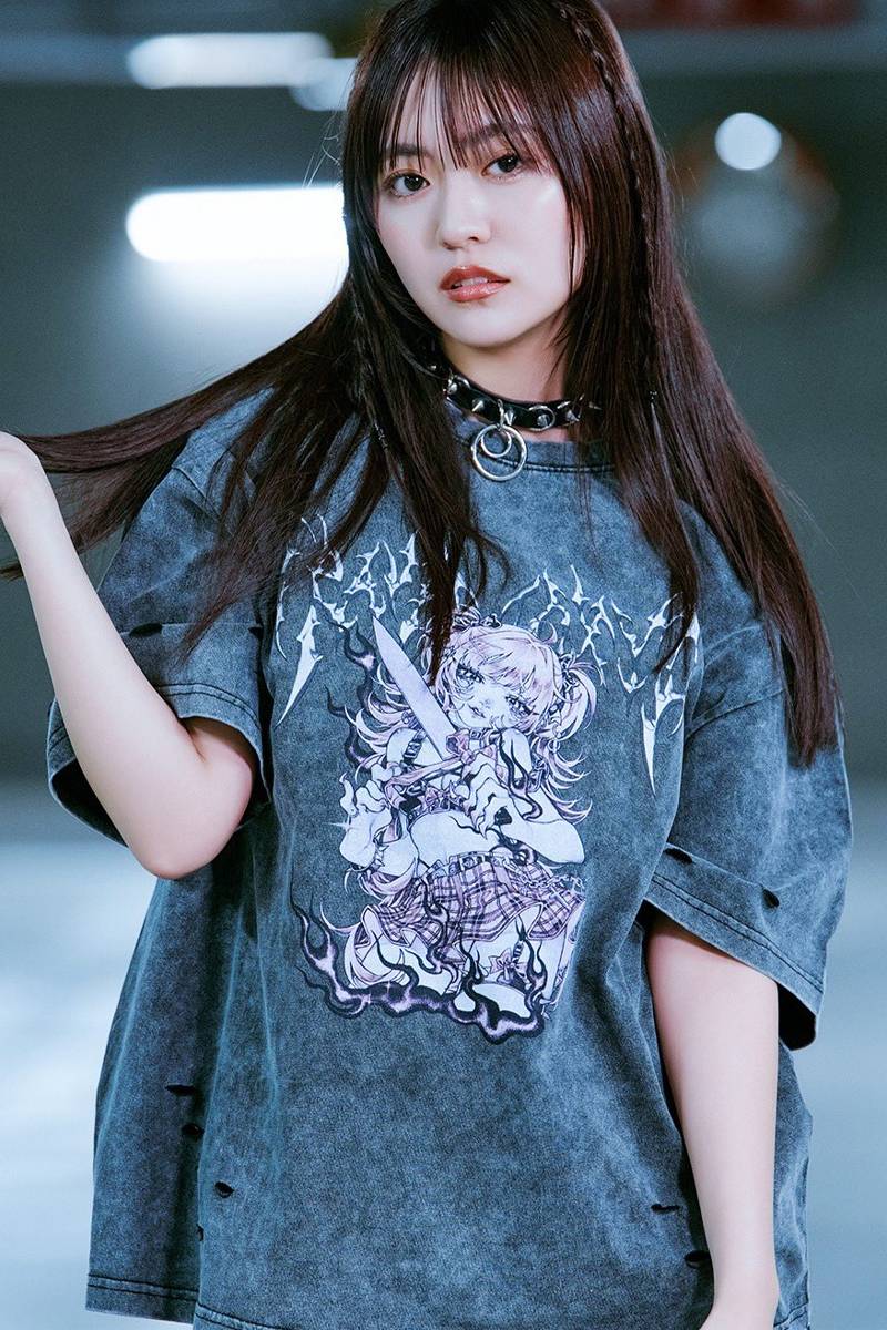 kuua×TRAVAS TOKYO(トラバス・トーキョー) イラスト半袖Tシャツ④ - Chacoal