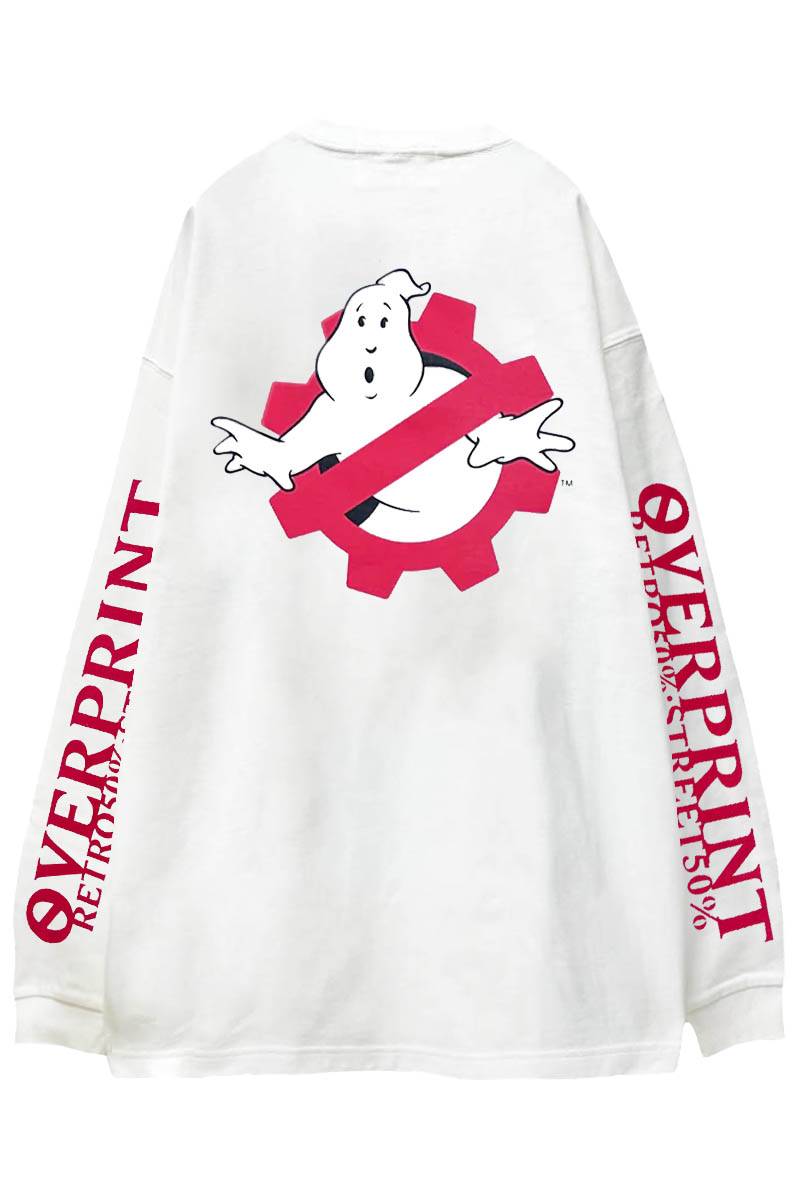 over print (オーバープリント) GHOST BUSTERS LS Tee 2 white