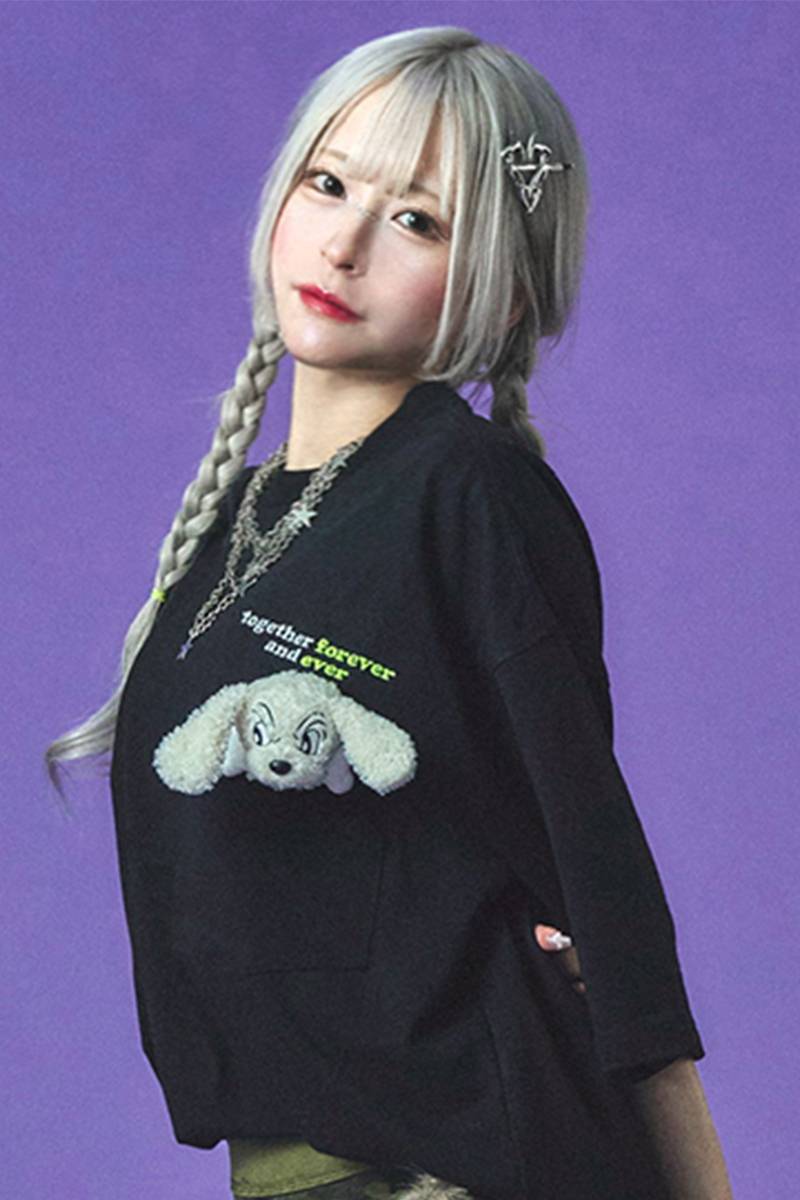 GALFY (ガルフィー) ずっと一緒だよTee - Black