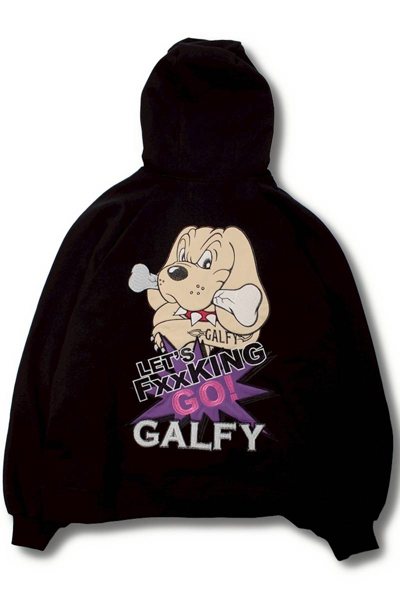 【予約商品】GALFY(ガルフィー)LFG!! ジップパーカー - Black