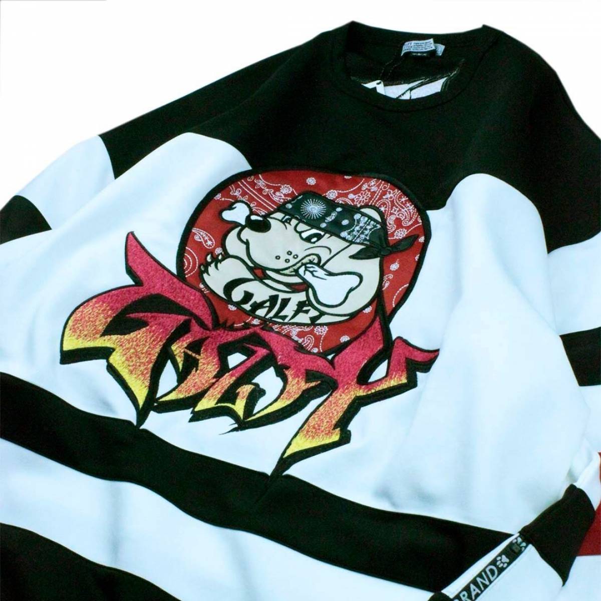 ロックファッション、バンドグッズのGEKIROCK CLOTHING / GALFY カラーギャングTee 白黒ギャング