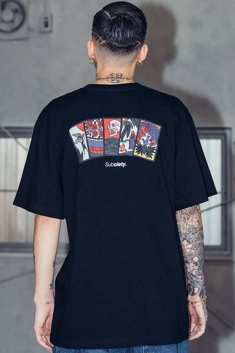 Subciety (サブサエティ) Five lights tee - Black