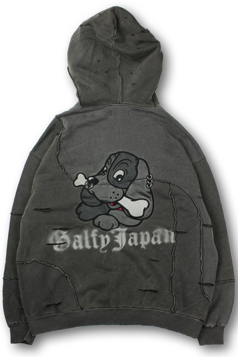 GALFY(ガルフィー) ツギハギゾンビパーカー - BLACK / ロック GALFY(ガルフィー) ツギハギゾンビパーカー - BLACK / ロック
